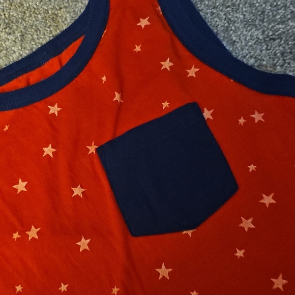 Red and Blue Americana Star Tank Top #K - Picture 3 of 4